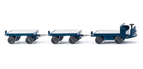 Wiking 116004 H0 Baufahrzeug Modell Elektrokarren mit Anhängern blau Spur HO 1:87 Wiking 116004 H0 Baufahrzeug Modell Elektrokarren mit Anhängern blau Spur HO 1:87 von Wiking