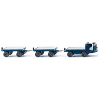 Wiking - Elektrokarren mit Anhängern - grünblau von Wiking