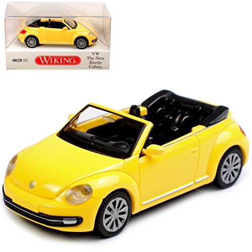 Wiking Volkwagen Beetle Typ 5c Cabrio Saturn Gelb Ab 2011 H0 1/87 Modell Auto von Wiking