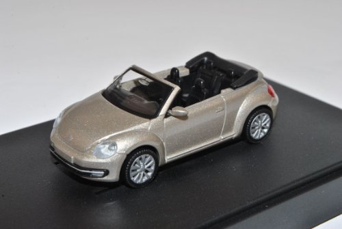 Wiking Volkwagen New Beetle II 2 Silber Beige Cabrio Ab 2012 9C H0 1/87 Modell Auto mit individiuellem Wunschkennzeichen von Wiking