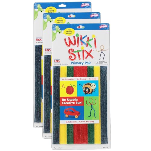 Wikki Stix®, Primary Colors, 8", 48 Per Pack, 3 Packs von Wikki Stix
