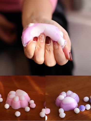 2 Stück Ostern Cat Paws Squishy,Fidget Toys, Katzenpfoten Spielzeug,Squishy Fidget Toys for Children and Adults,Katzenpfoten Sensorik Spielzeug,Kawaii Fluffy Sensory Toy, Anti-Stress Toy von Wikrzeer
