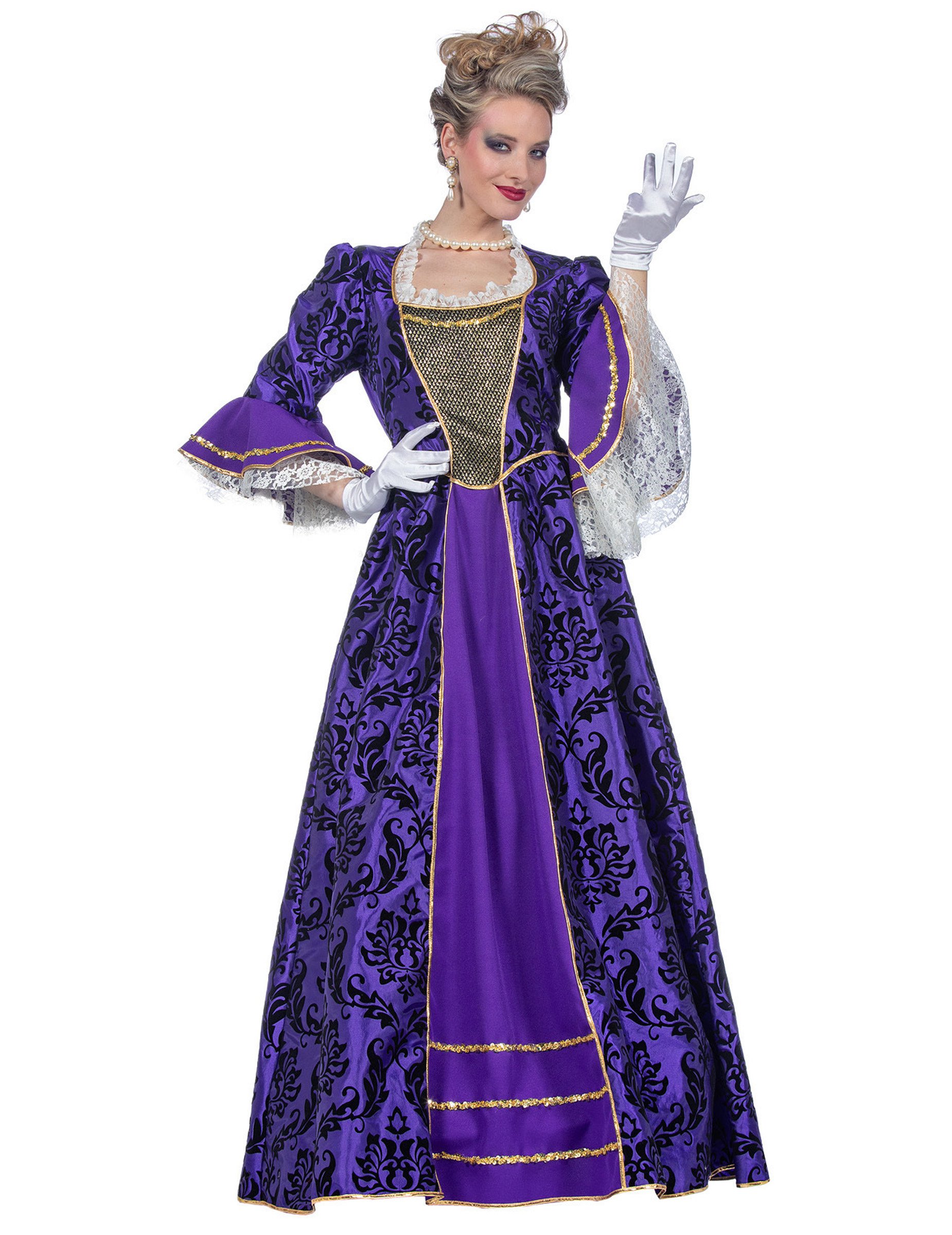 Barock Marquise Kostüm Lila Damen Edles Luxus Kleid für Karneval + Ball von Wilbers Karnaval BV