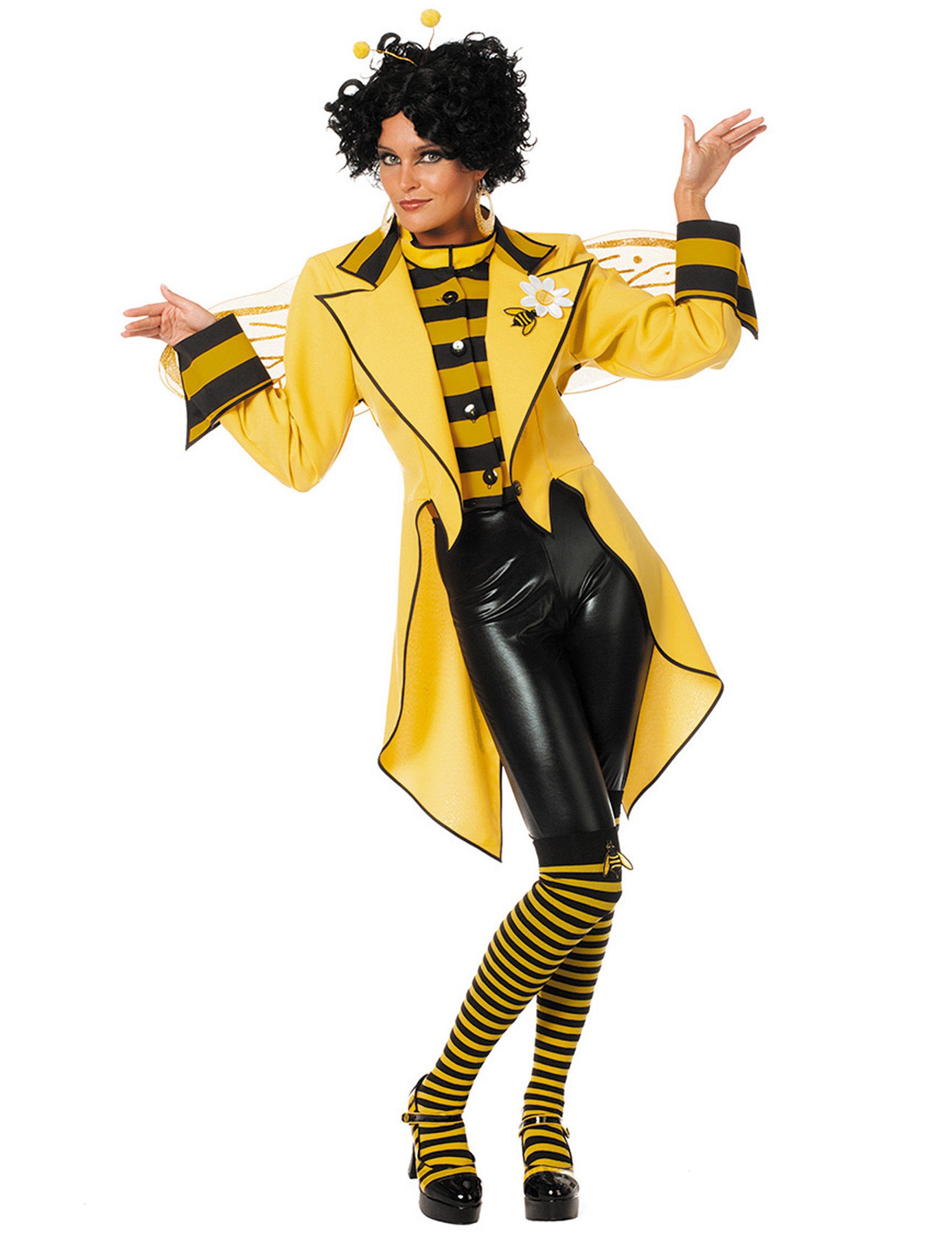 Bienen Frackjacke Damen Gelb Schwarzes Kostüm für Karneval + Party von Wilbers Karnaval BV