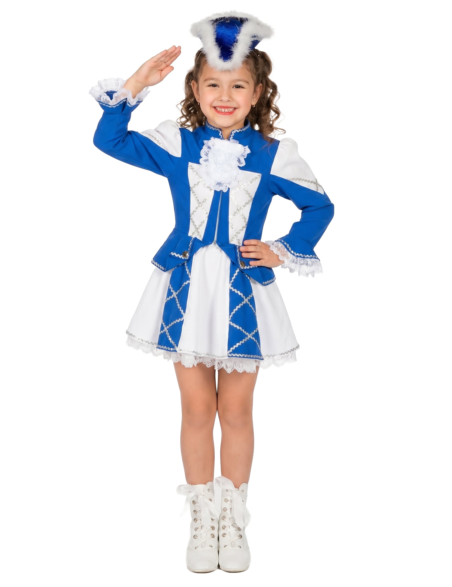 Blaues Majorettenkostüm für Mädchen Blaues Majorettenkostüm für Mädchen von Wilbers Karnaval BV