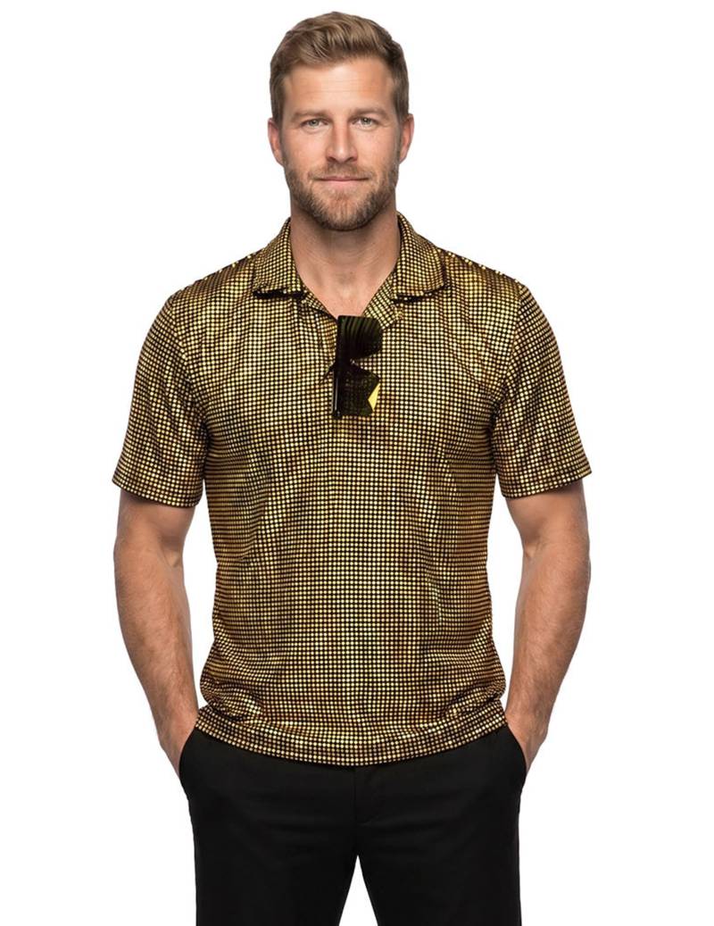 Luxus Herren Disco-Polo mit goldenen Pailletten Luxus Herren Disco-Polo mit goldenen Pailletten von Wilbers Karnaval BV