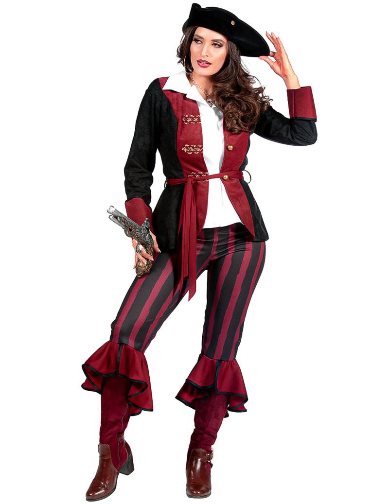 Luxus Piratenkostüm Schwarz Bordeaux für Damen Luxus Piratenkostüm Schwarz Bordeaux für Damen von Wilbers Karnaval BV