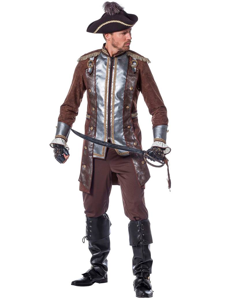 Luxus Piratenkostüm Silber Braun für Herren Luxus Piratenkostüm Silber Braun für Herren von Wilbers Karnaval BV