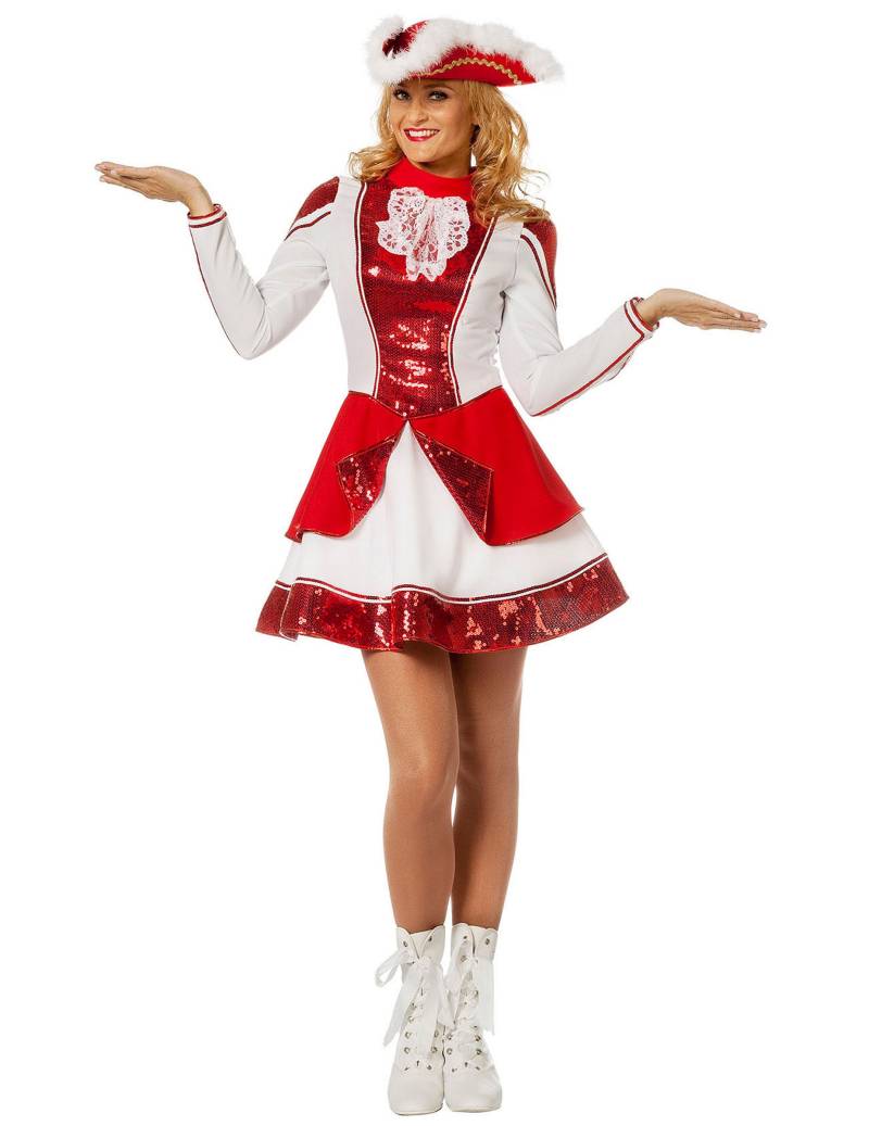 Majoretten Kostüm Damen Rot Weiß Elegantes Karnevalkostüm Majoretten Kostüm Damen Rot Weiß Elegantes Karnevalkostüm von Wilbers Karnaval BV