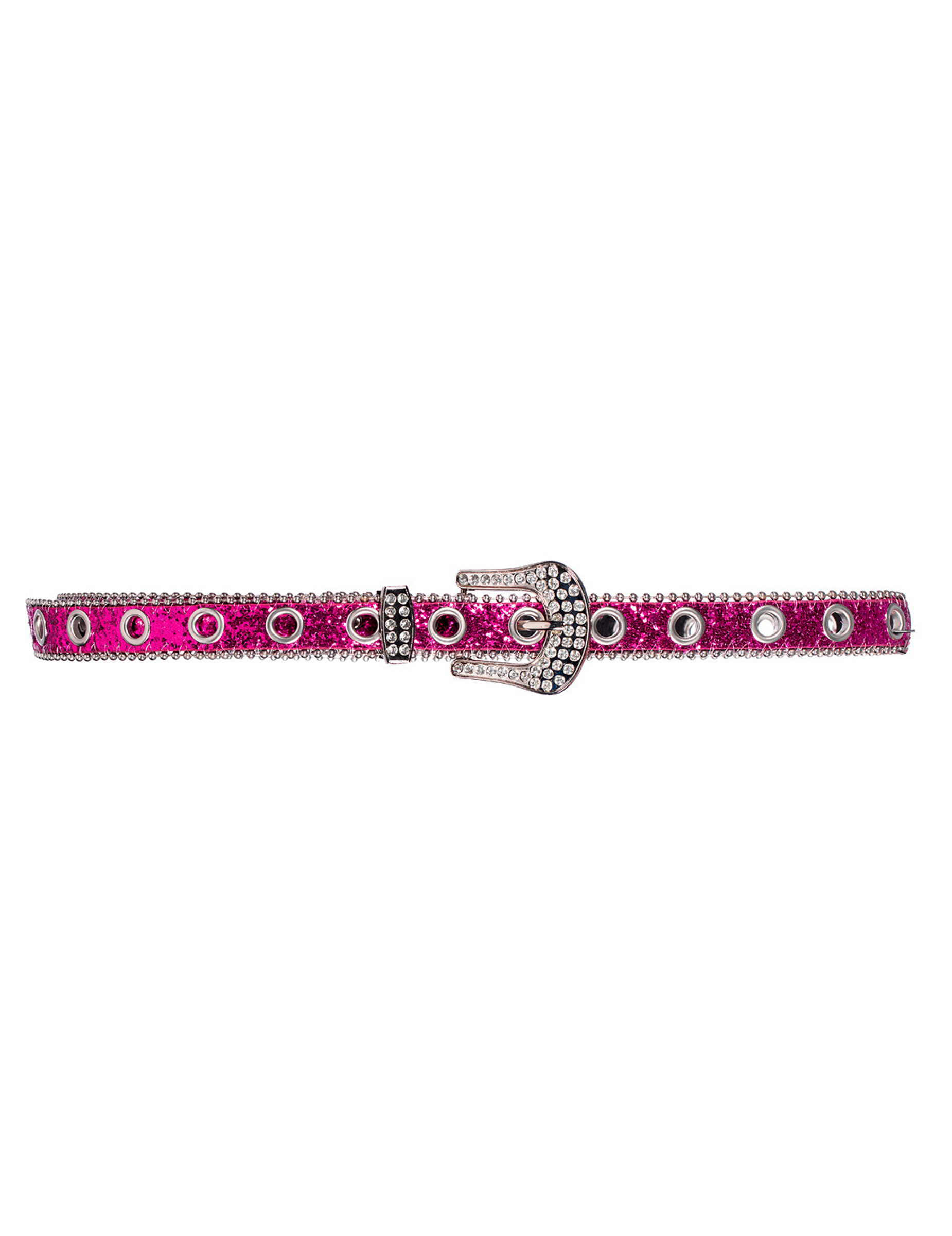 Rosa Paillettengürtel mit Strass-Schnalle für Erwachsene Rosa Paillettengürtel mit Strass-Schnalle für Erwachsene von Wilbers Karnaval BV