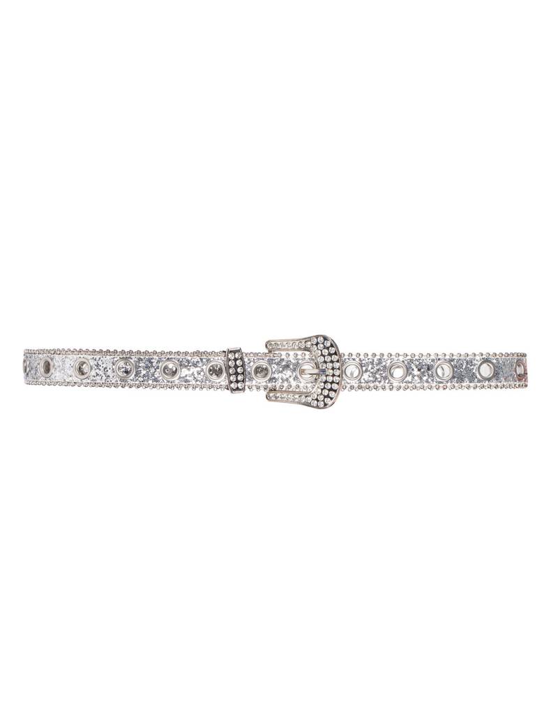 Silberner Paillettengürtel mit Strass-Schnalle für Erwachsene Silberner Paillettengürtel mit Strass-Schnalle für Erwachsene von Wilbers Karnaval BV