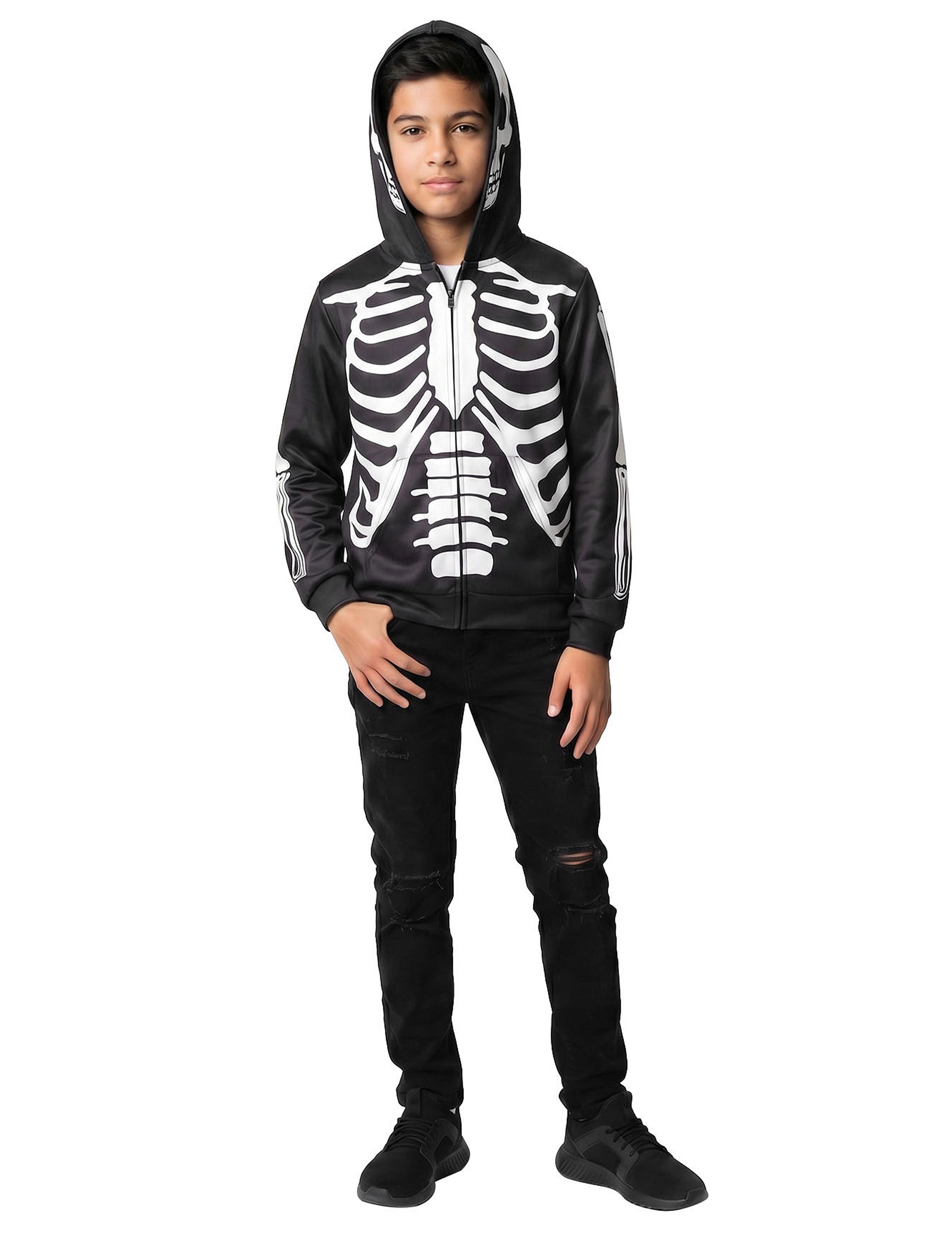 Skelett Kapuzenjacke für Teenager Skelett Kapuzenjacke für Teenager von Wilbers Karnaval BV