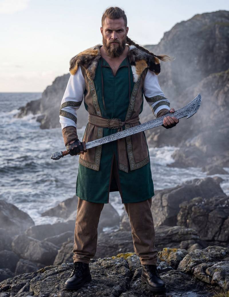 Wikinger Krieger Kostüm Deluxe für Herren von Wilbers Karnaval BV