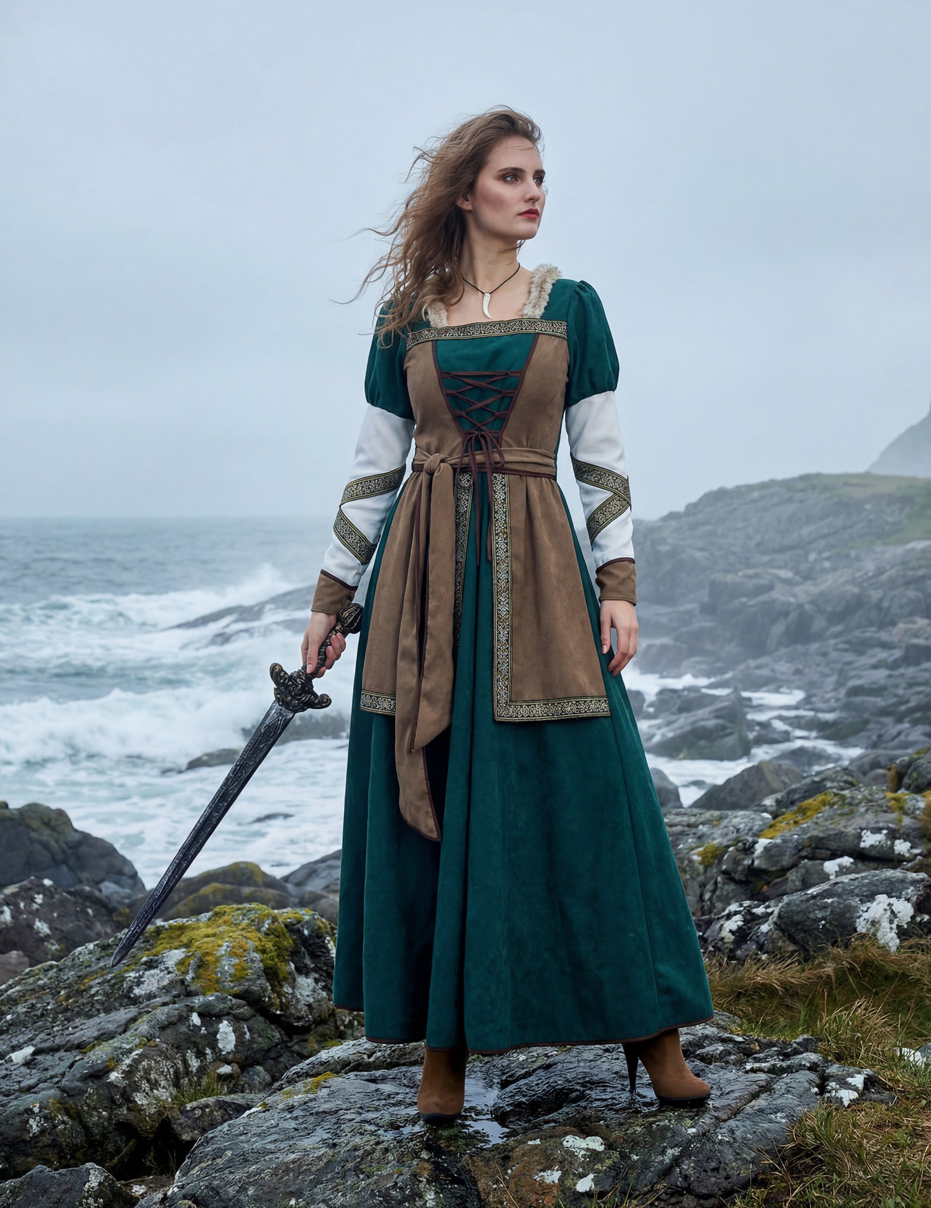 Wikinger Kriegerin Kostüm Deluxe für Damen von Wilbers Karnaval BV