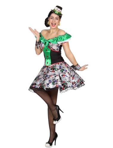Wilbers Damen Kostüm Kleid Casino Spielkarten Karneval Fasching Gr.44 von Wilbers & Wilbers