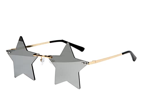 WILBERS & WILBERS - Brille für ein Festival - Rahmenloses Glas als Stern - verspiegelt für Damen und Herren von WILBERS & WILBERS