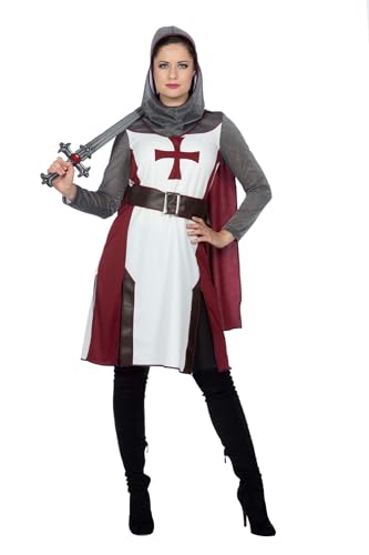 WILBERS & WILBERS 4332 - Ritter Kostüm für Damen, Kleid mit Kapuze, Gürtel, Mittelalter Verkleidung für Karneval, 46 WILBERS & WILBERS 4332 - Ritter Kostüm für Damen, Kleid mit Kapuze, Gürtel, Mittelalter Verkleidung für Karneval, 46 von WILBERS & WILBERS