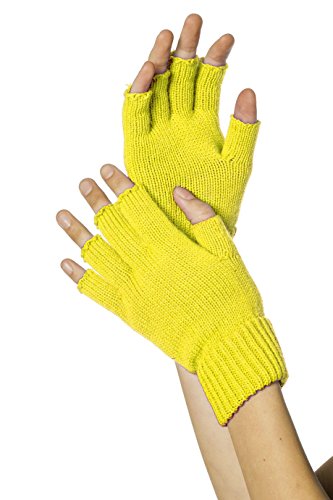 Handschoenen vingerloos gebreid uni neon-geel Handschoenen vingerloos gebreid uni neon-geel von Wilbers