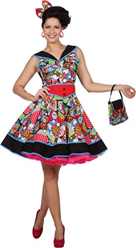 Wilbers Damen Kostüm Pop Art 50er Jahre Kleid Karneval Fasching Gr.36 von WILBERS & WILBERS