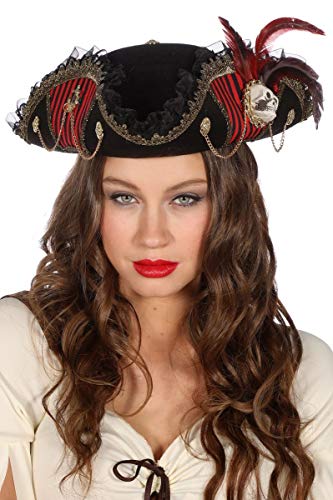Wilbers Kostüm Zubehör Damen Piratenhut Dreispitz Piratin Karneval Fasching Wilbers Kostüm Zubehör Damen Piratenhut Dreispitz Piratin Karneval Fasching von Wilbers