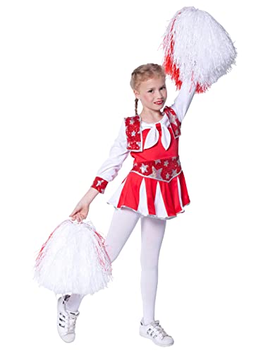 Wilbers NEU Kinder-Kostüm Cheerleader, rot-weiß, Gr. 140 von Wilbers
