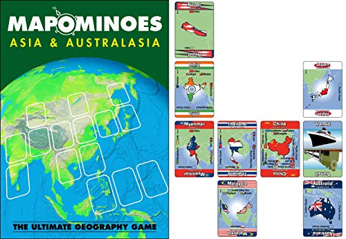 Mapominoes Asia and Australia/Asien und Australien, englisches Lernspiel von Wild Card Games