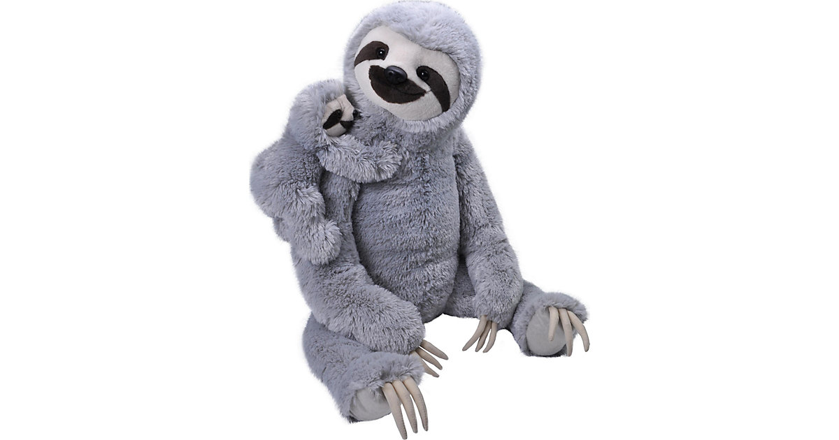 Jumbo Mom and Baby Sloth, 76 cm grau Jumbo Mom and Baby Sloth, 76 cm grau von Wild Republic
