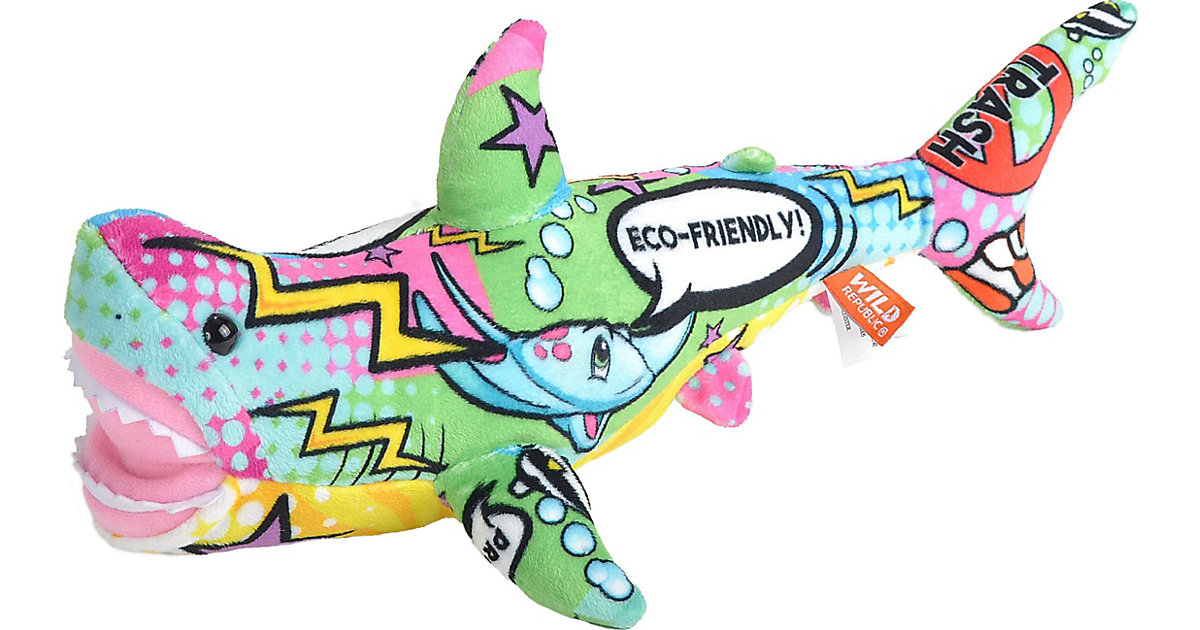 Message Planet Greatt White Shark, 30 cm grün-kombi Message Planet Greatt White Shark, 30 cm grün-kombi von Wild Republic