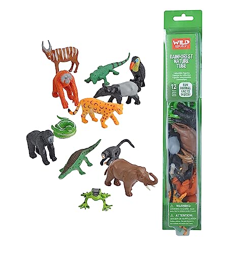 Wild Republic 12233 12755 - Nature Tube Spielset, Tierwelt Regenwald, 32 cm von Wild Republic