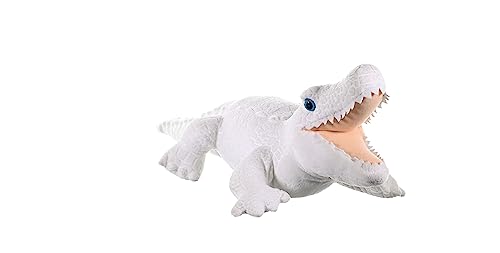 Wild Republic 11559 12259 Caimán Blanco Peluches Plüsch Weißer Alligator, Krokodil, Cuddlekins Kuscheltier, Plüschtier, 30 cm, 24" von WILD REPUBLIC