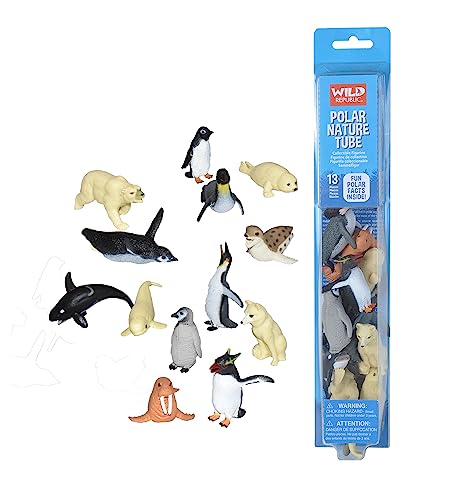 Wild Republic 12259 Republic 12888 - Tubes Spielset, Polartiere, 28 cm, Mehrfarbig/Meereswellen (Ocean Tides) Wild Republic 12259 Republic 12888 - Tubes Spielset, Polartiere, 28 cm, Mehrfarbig/Meereswellen (Ocean Tides) von WILD REPUBLIC