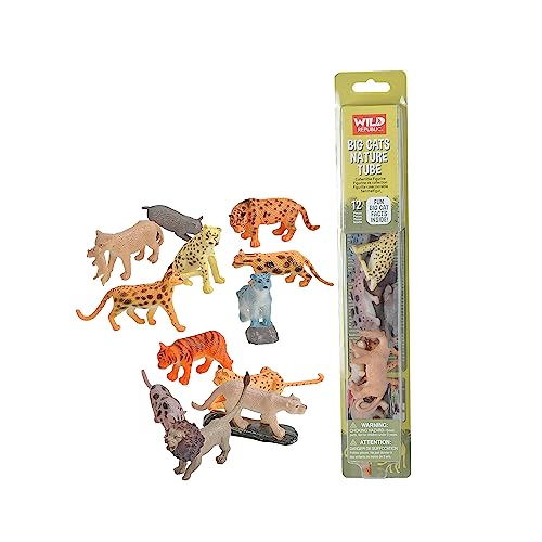 Wild Republic 12894 - Nature Tube Spielset, Raubkatzen, 32 cm, Mehrfarbig/Meereswellen (Ocean Tides) von WILD REPUBLIC