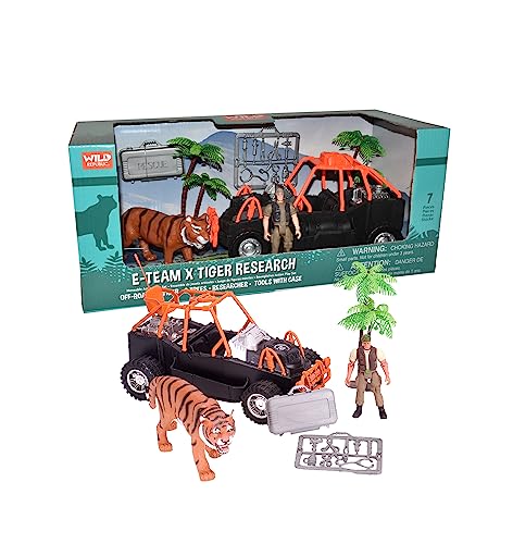 Wild Republic E-Team Tiger -Rettung, Actionfiguren zum Sammeln, Rettungsteam, Interaktive Geschenke für Kinder, Kuchendeko zum Geburtstag von WILD REPUBLIC