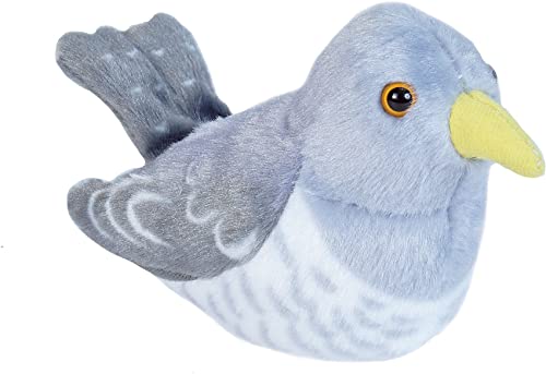 Wild Republic Plüschvogel Kuckuck mit authentischem Originalgesang, Kuscheltier, Plüschtier, 13cm, Grau von WILD REPUBLIC