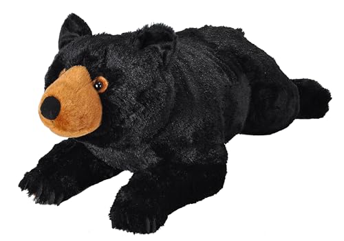Wild Republic Cuddlekins Jumbo Schwarzbär, Stofftier, Baby-Geschenk für Mädchen und Jungen, Kinder Plüschtier, Kuscheltier Für Babys, Spielzeug aus Recyclingmaterial, 76 cm von WILD REPUBLIC