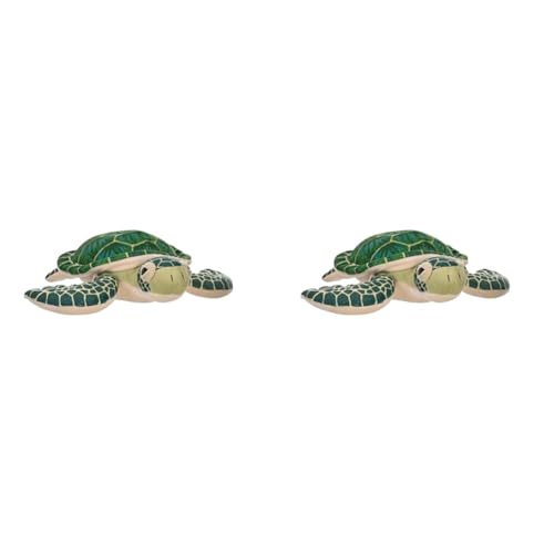 Wild Republic 20720 10894 22460 Plüsch Schildkröte, Cuddlekins Kuscheltier, Plüschtier 20 cm, grün (Packung mit 2) von Wild Republic