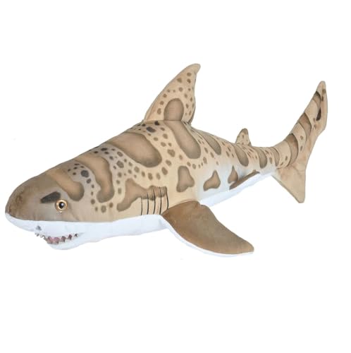 Wild Republic Living Ocean Leopardenhai, Wal-Kuscheltier, Schlaftier für Babys, Gastgeschenk für die nächste Babyparty, Füllung und Stoff aus recycelten Wasserflaschen, 66 cm von Wild Republic