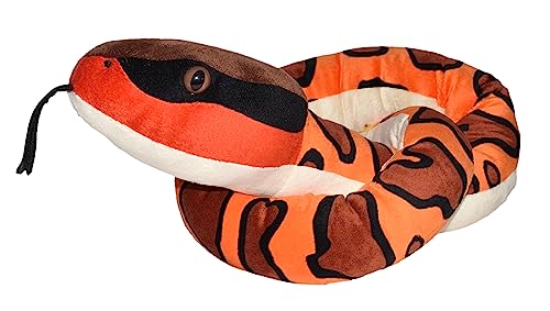 WILD REPUBLIC Plush Snake Östlicher Cottonmouth, Plüsch-Schlange, Riesen-Kuscheltier, 137 cm, Baby Shower Geschenk, Stofftier, Füllung aus recycelten Wasserflaschen von WILD REPUBLIC