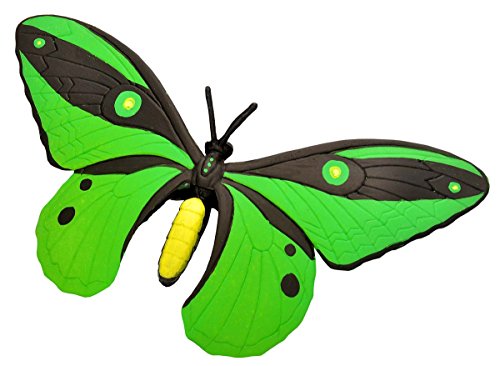 Wild Republic 20765 Animal Gummitier Schmetterling 20cm, grün/schwarz, 20 cm von Wild Republic