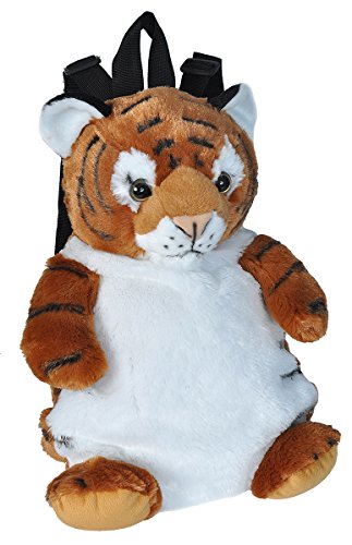 Wild Republic 20883 Tiger Plüschtier, Kuscheltier, Rucksack Stofftier, 36 cm, Multi von Wild Republic