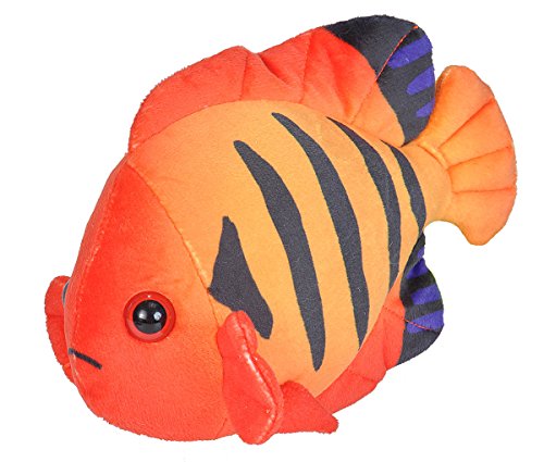 Wild Republic 21536 Plüsch Flammen-Herzogfisch, Sea Critters, Kuscheltier, Plüschtier, 20 cm, rot von WILD REPUBLIC