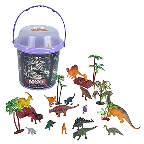 Wild Republic 22113 Spielfiguren-Set Dinosaurier, Spieleimer, Adventure Bucket, 20 cm, 23-teilig, Multi von Wild Republic