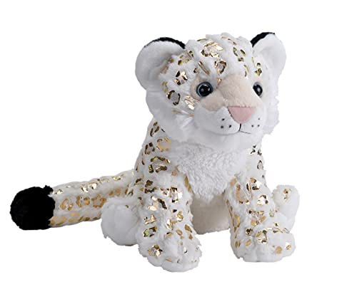 WILD REPUBLIC Foilkins Schneeleopard, Stofftier, 30 cm, Kuscheltier Kinder, realistisches Plüschtier, Öko-Kuscheltier, Flauschige Kuscheltiere, Füllung gesponnen aus recycelten Wasserflaschen von WILD REPUBLIC