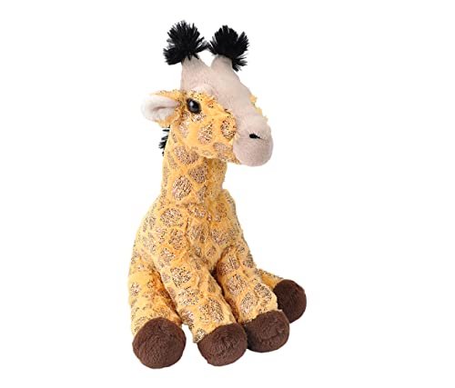 WILD REPUBLIC Foilkins Giraffe, Stofftier, 30 cm, Kuscheltier Kinder, realistisches Plüschtier, Öko-Kuscheltier, Flauschige Kuscheltiere, Füllung gesponnen aus recycelten Wasserflaschen von WILD REPUBLIC