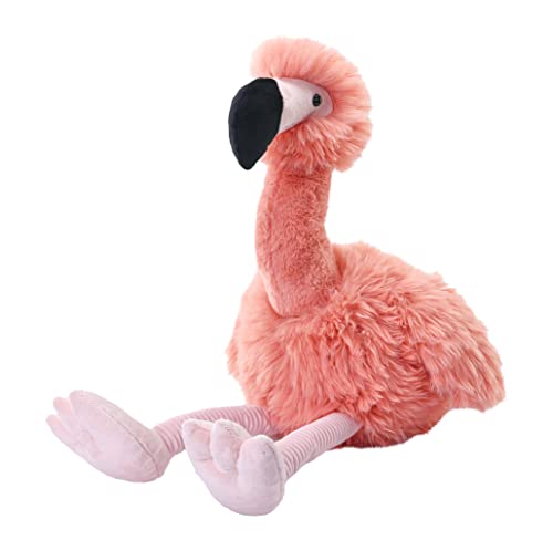 Wild Republic Snuggleluvs, Flamingo, Beschwertes Kuscheltier, 38 cm, Geschenk für Kinder, Plüschtier, Füllung aus recycelten Plastikflaschen von WILD REPUBLIC
