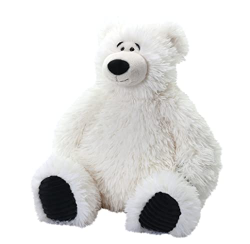 Wild Republic Snuggleluvs, Eisbär, Beschwertes Kuscheltier, 38 cm, Geschenk für Kinder, Plüschtier, Füllung aus recycelten Plastikflaschen von WILD REPUBLIC