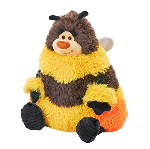 Wild Republic Snuggleluvs, Biene, Beschwertes Kuscheltier, 38 cm, Geschenk für Kinder, Plüschtier, Füllung aus recycelten Plastikflaschen von WILD REPUBLIC