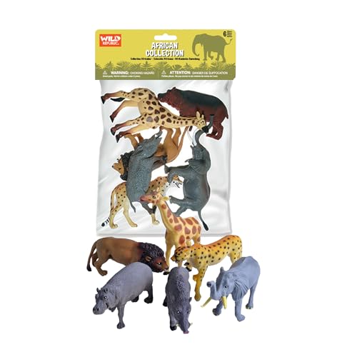 Wild Republic 64003 - Tüte mit Tiersammlung, Afrikanische Tiere, 6 Stücke von Wild Republic