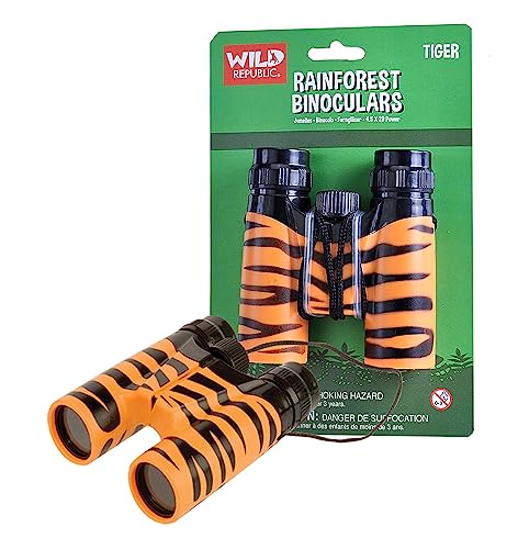 Wild Republic Binocular Tiger, Spielzeug für Draußen, Safari-Fernglas für kleine Entdecker, Für die Tier- und Vogelbeobachtung und zum Erkunden der Natur, Abenteuer-Geschenke für Kinder von WILD REPUBLIC