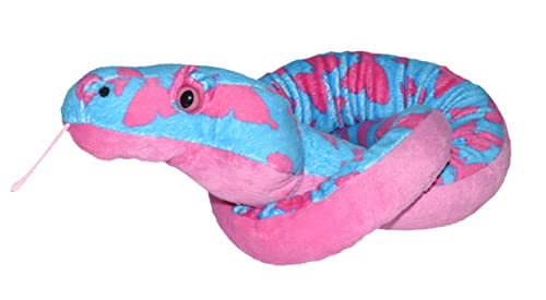 Wild Republic Plush Snake Schmetterling, Plüsch-Schlange, Riesen-Kuscheltier, 137 cm, Baby Shower Geschenk, Stofftier, Füllung aus recycelten Wasserflaschen, 54" von WILD REPUBLIC